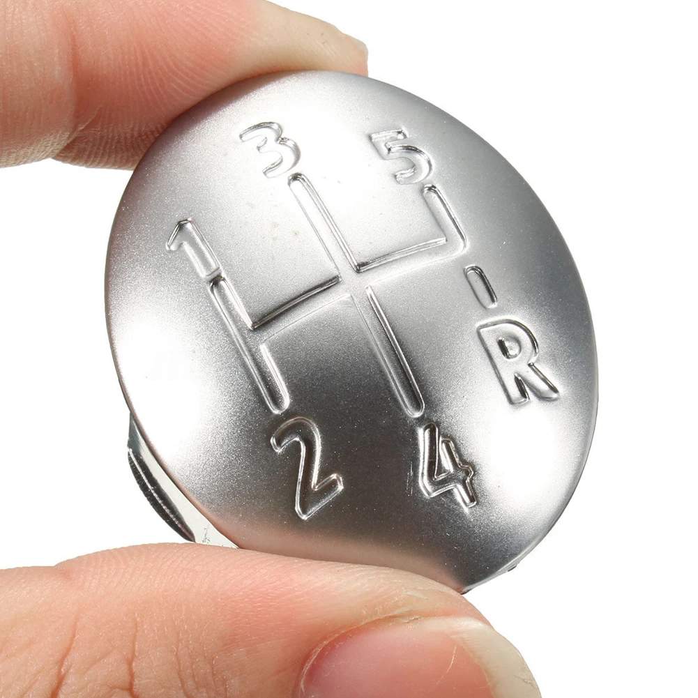 Серебро 5 Скорость Шестерни рукоятка рычага переключения передач Кепки