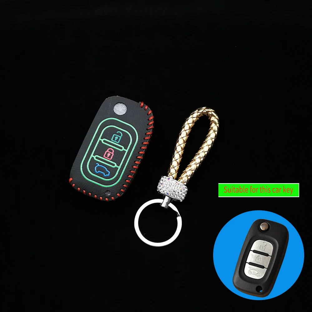 

Car Keys Flip Leather Cases Cover Fob For LADA Sedan Largus Granta Kalina Vesta X-Ray X-Ray Foldable Keychain Key Ring