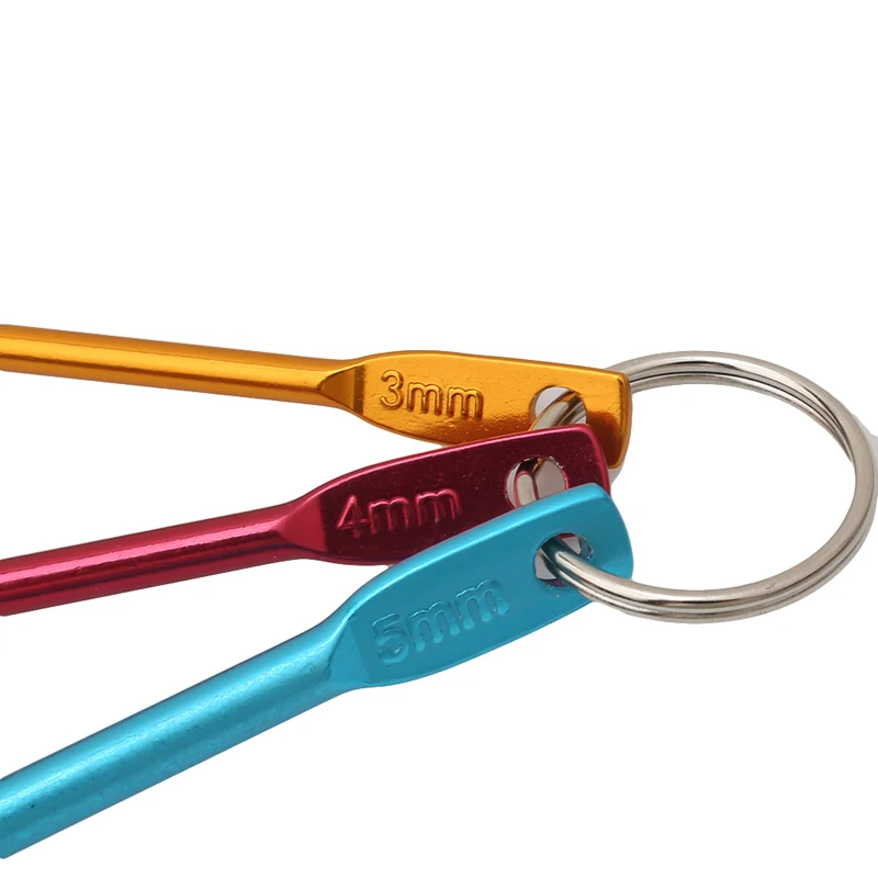 3 шт./компл. смешанные цвета алюминиевая вязальная игла крючком набор брелок DIY