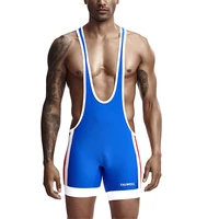 sexy mens undershirts sport bodysuit fitness vest leotard wrestling singlet boxer shorts underwear jumpsuits overalls swimwear