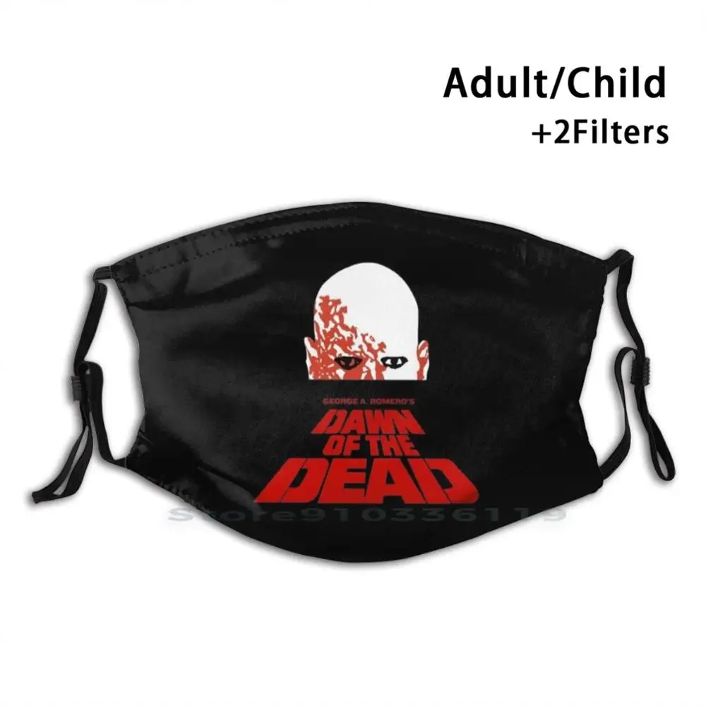 

Horror Dawn Of The Dead Movie Design Anti Dust Filter Washable Face Mask Kids Horror Dawn Of The Dead Movie