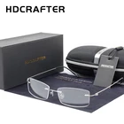 Оправа для очков HDCRAFTER женская, из титана, без ободков, Ультралегкая оправа для очков для коррекции близорукости в Корейском стиле