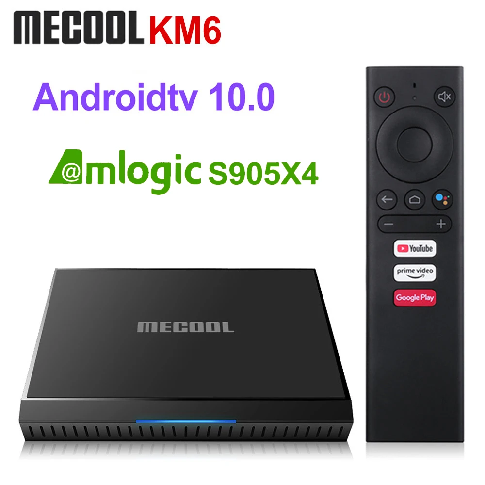 Mecool KM6 Classic Google Certified TV Box Android 10 2GB 16GB Amlogic S905X4 Voice Control Support AV1 100M BT4.2 Set Top Box