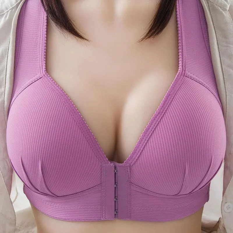 

Sexy Plus Size Push Up Bra Wire Free Bralette Seamless Bras For Women Hot Sale Front Closure Color Brassiere Bra