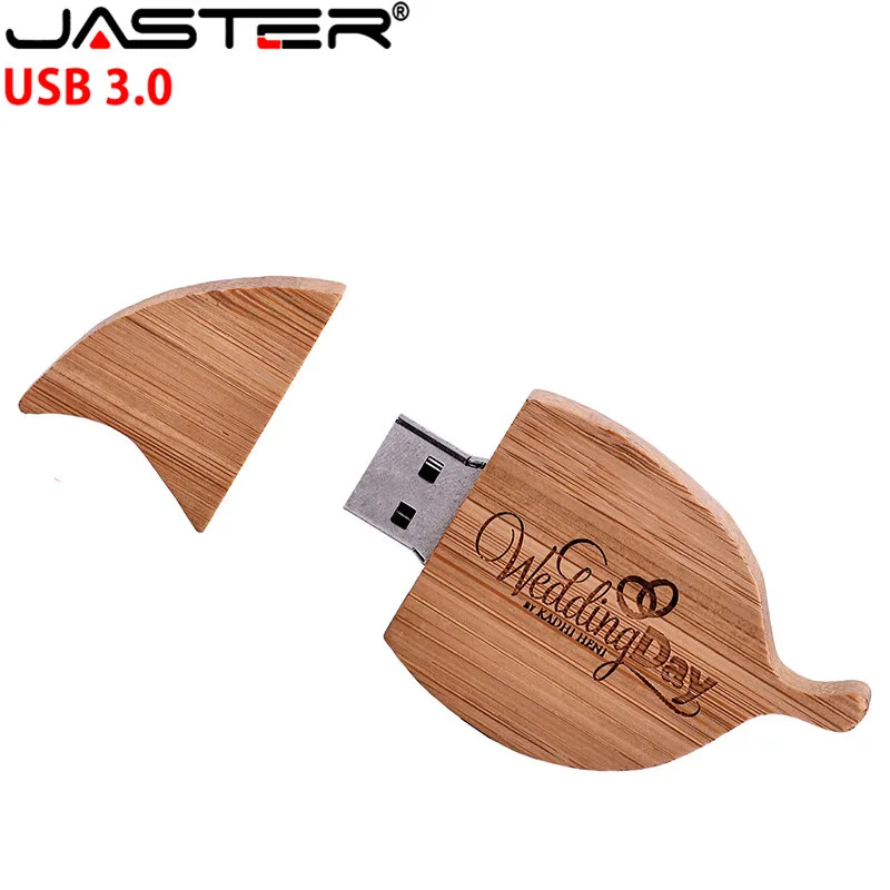 JASTER usb 3.0 wooden leaf + box flash drive Memory stick pen 4GB 16GB 32GB 64GB pendrive gift (free custom logo) | Компьютеры и офис