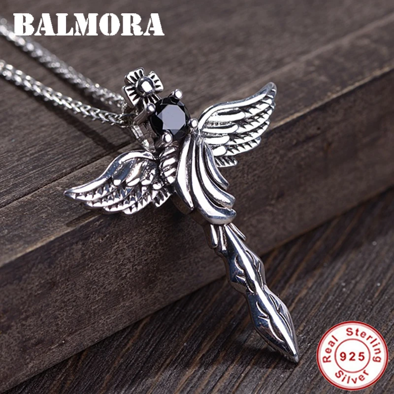 BALMORA 100% 925 чистые подвески серебряный крест для мужчин и женщин Винтаж Орел крыло