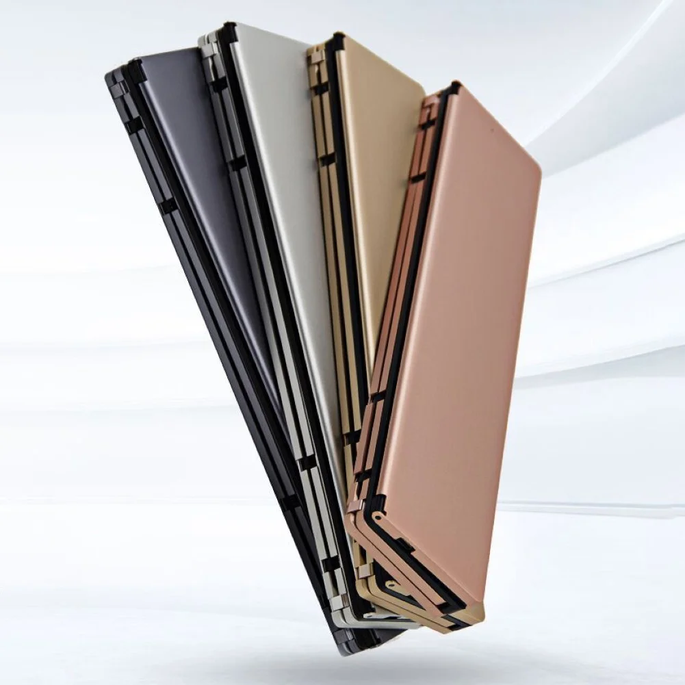 Складная мини клавиатура складная беспроводная с чехлом из алюминиевого сплава