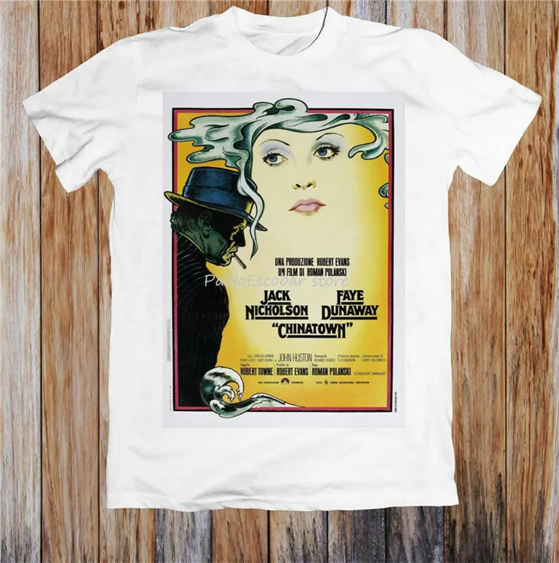Ретро-постер с фильмом Chinatown 70S футболка унисекс принтом | Мужская одежда