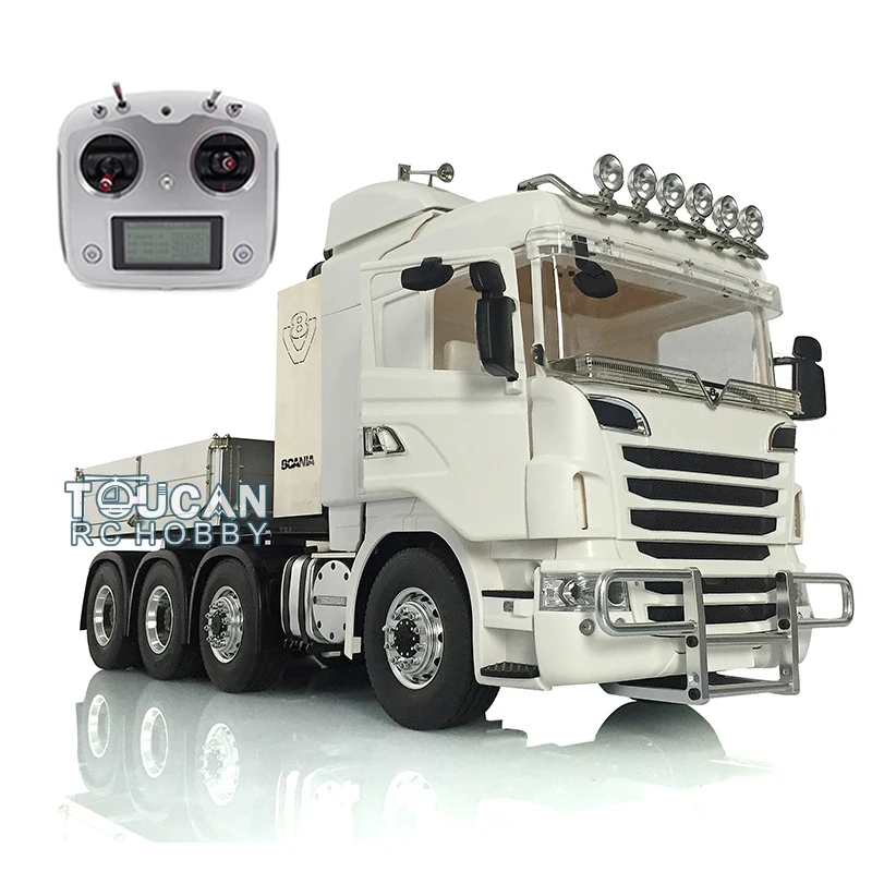 

LESU 1/14 Radio Controlled Toy 8x8 Metal Chassis Hercules Cab Flysky I6S Bumper Hopper for Scania RC Tractor Truck THZH1013-SMT3