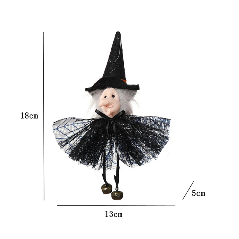 

2021 New Halloween Witch Pendant Party Decoration Pumpkin Ghost Witch Black Cat Pendant Cartoon Vivid Weird Scary Pendant