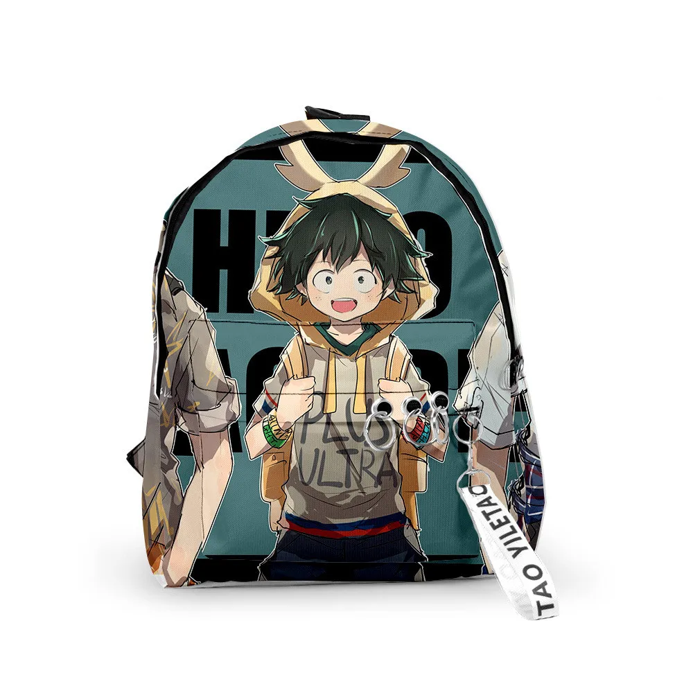 Рюкзак аниме My Hero Academia Midoriya Izuku для косплея рюкзак на молнии из ткани Оксфорд