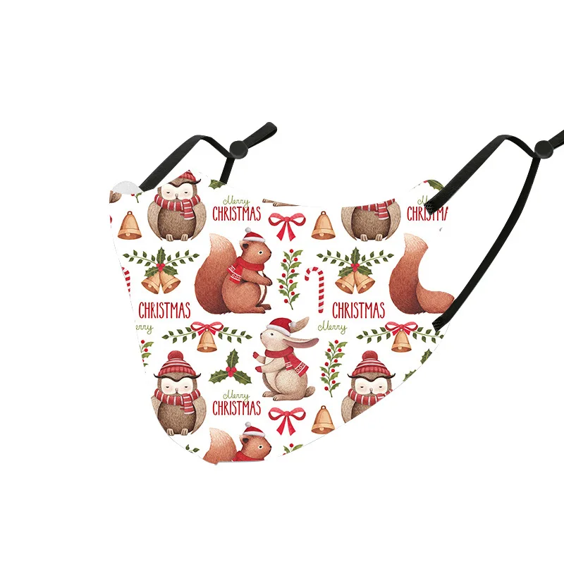 

1 Pcs Adult Face Mask Face Mask Christmas Printed 3ply Ear Loop Unisex Mouth Cover Mascarillas Halloween Cosplay