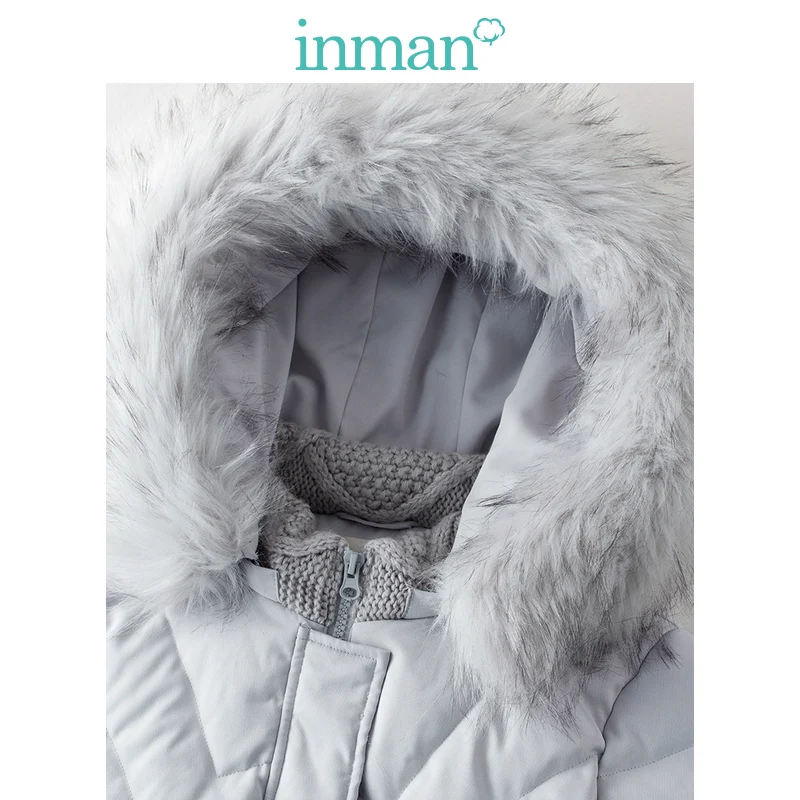 INMAN, женская зимняя одежда, теплый пуховик из ткани, Женская куртка