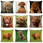 XUNYU с принтом в виде собаки для подушек размером 45*45, Бордо Подушка с изображением бульдога Чехол украшения дома DWG042