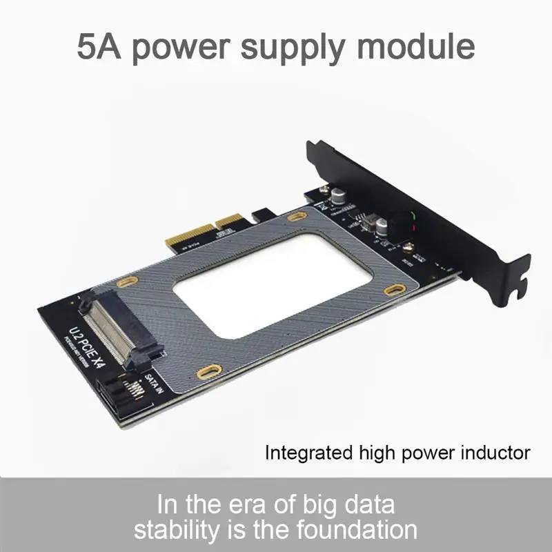 

New U.2 To PCIE3.0 X4 Riser Card 3.0 SFF-8639 To SSD Extension Adapter 5A U.2 SSD SATA PCI Express Card For 2.5 Inch SATA HDD