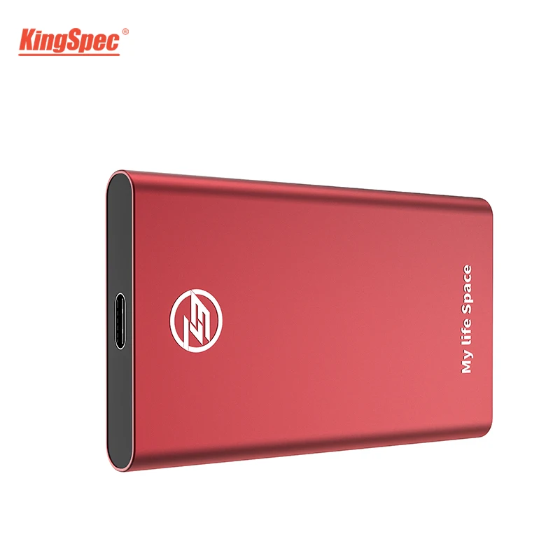 KingSpec внешний SSD 512 ГБ Красный Портативный 2 ТБ жесткий диск 128 1 Type-C USB3.1