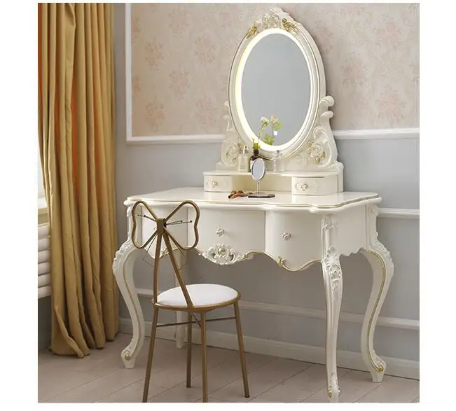 

European dressing table bedroom Princess dressing table dressing table dressing cabinet modern simple make-up table with light