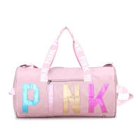 pink travel bag women outdoor sports fitness training bags nylon waterproof female fitness bag