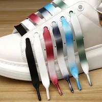2022flat colorful shoe laces for casual sneakers laces shoes fashion gradient shoelaces rainbow shoelace sports shoes lace 1pair