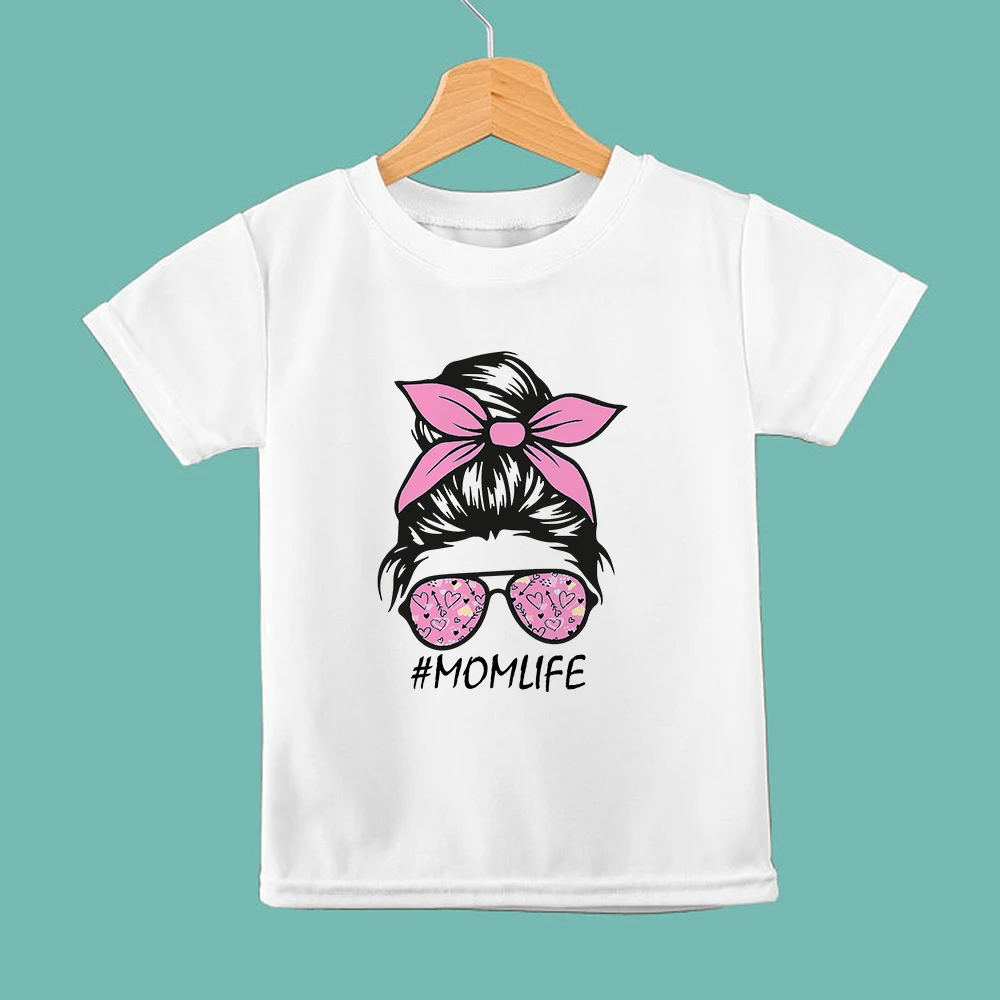 

Fashion Mom Kawaii Harajuku T shirt Children Sweet Style Summer Clothes For Baby 4th Birthday Toddler Girl Tshirt Fast Delivery