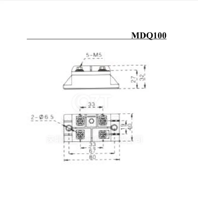 1 шт. MDQ100A MDQ 100A Ампер 1600 в вольт кремниевый однофазный диод металлический чехол