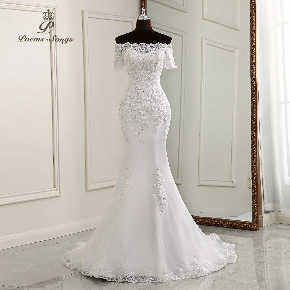 

Женское свадебное платье-Русалка It's yiiya, белое элегантное платье с коротким рукавом на лето 2019