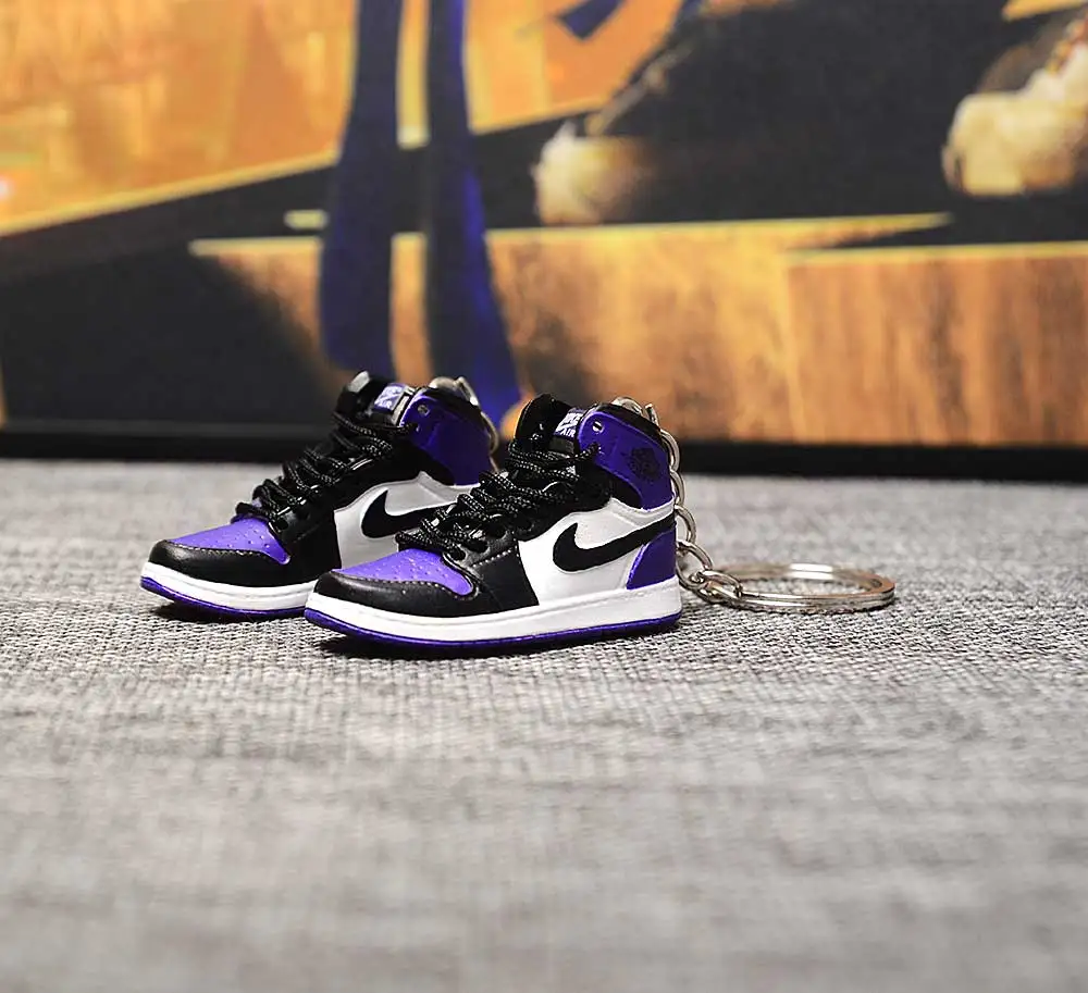 a pair w metal ring Дропшиппинг тапки обуви брелок 1 3D мини-кроссовки "OW CHICAGO" Спортивная обувь тапки брелки - Цвет: a pair w metal ring