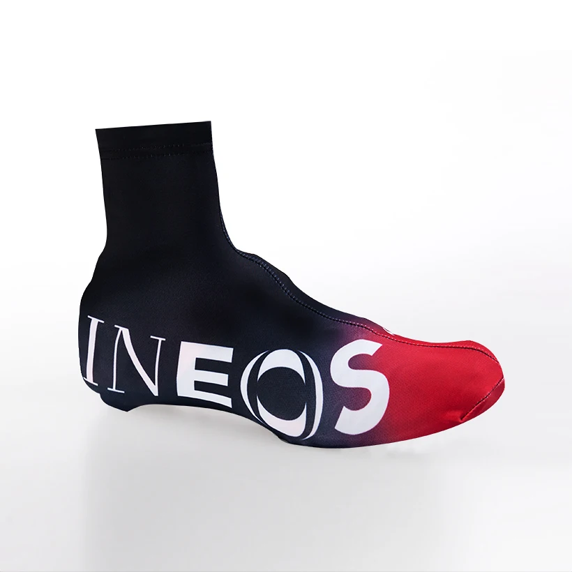 Бахилы для велосипедной обуви INEOS красные летние из лайкры шоссейного велосипеда