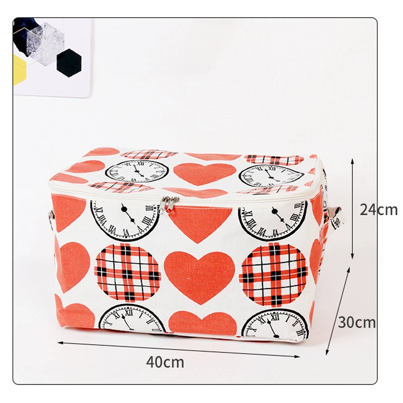 

Linen Cotton Clothing Storage Box Underwear Storage Bag Foldable Pouches Home Organizer Toys Collecting Case With Zipper J60