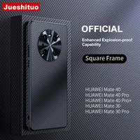jueshituo for huawei p30 pro p40 carbon fiber lens protection phone case for huawei mate 30 40 pro business shockproof cover