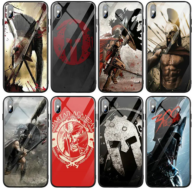 Чехлы для телефонов из закаленного стекла iPhone 6 5 5S SE 6S Plus 7 8 X XR XS 11 Pro Max чехлы Spartan 300