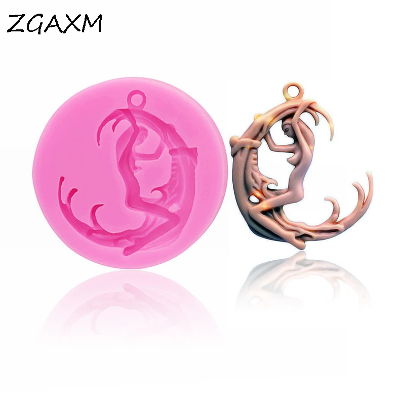 ZG942 эпоксидная силиконовая форма в виде богини луны сделай сам для изготовления