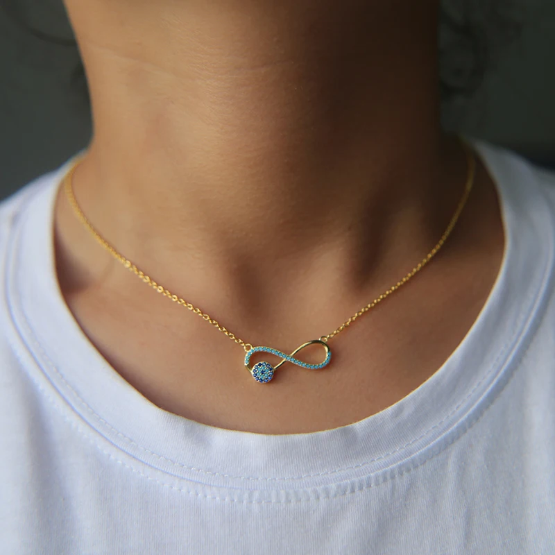 Женское серебряное колье цепочка из стерлингового серебра 925 пробы с голубым