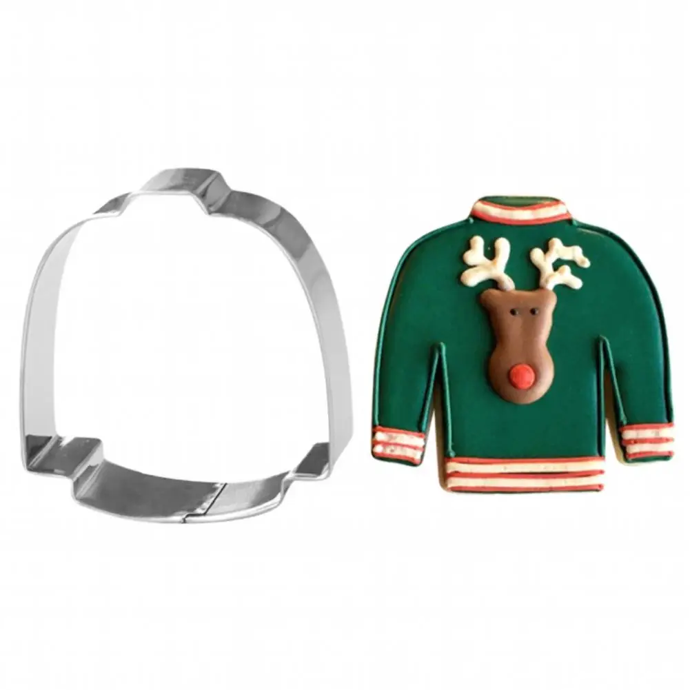 

Рождественская форма для выпечки, форма для конфет, свитеров, подарков, форма в форме снеговика, из нержавеющей стали, форма для печенья и шо...