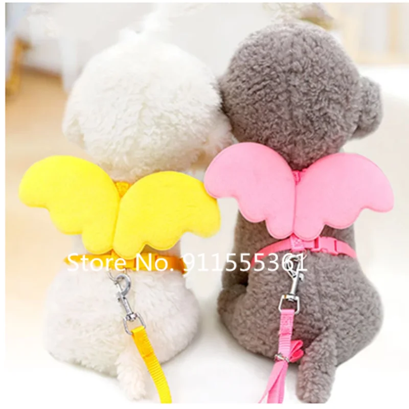 Дышащего полиэстера не тянуть собачья шлейка жилетка Платье с угловыми крыльями