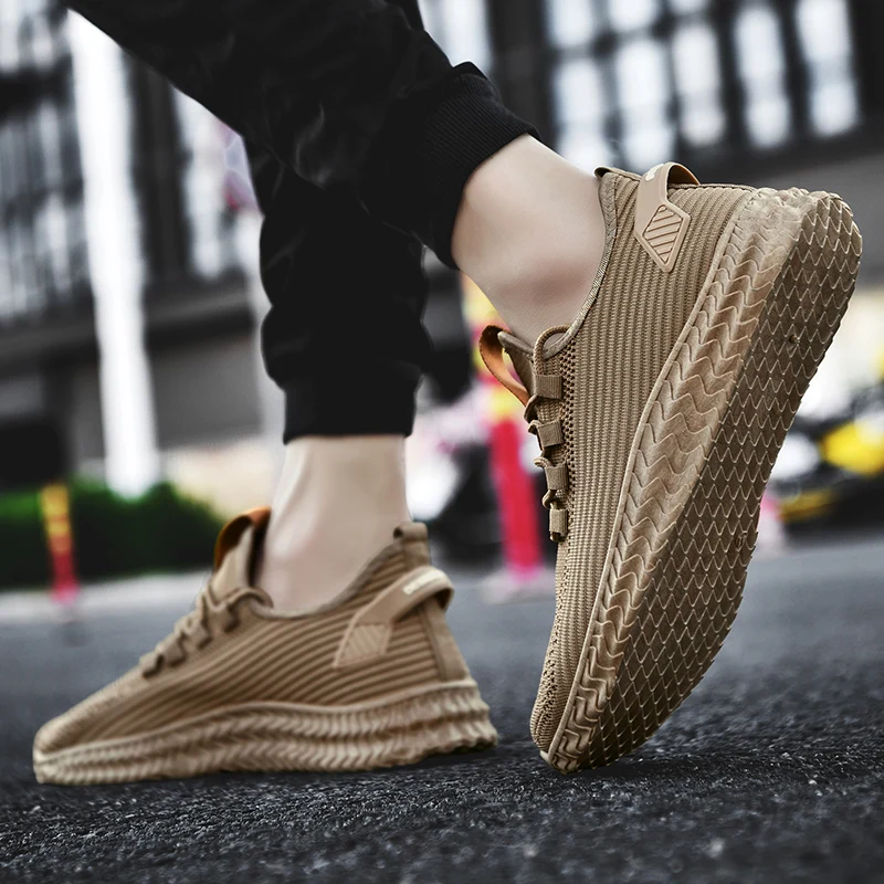 Кроссовки GNZ мужские нескользящие спортивная обувь теннисные кеды черные и белые