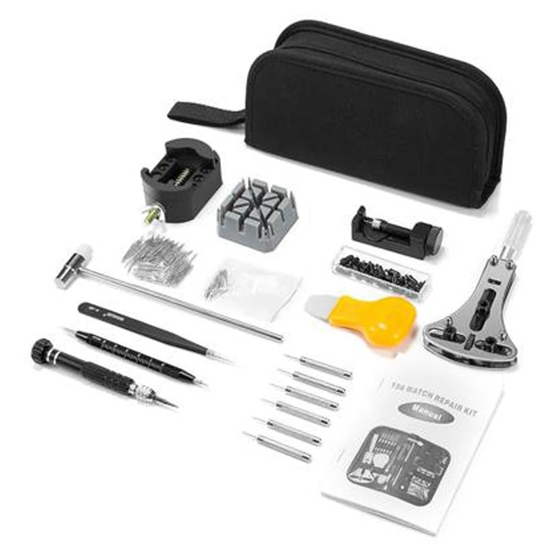 

153 Watch Repair Tool Kit Watch Battery Replacement Tool Kit Watch Strap Link Remover