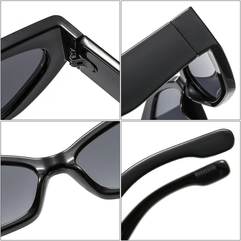 

SHAUNA Retro Polygon Cat Eye Sunglasses Women Fashion Colorful Eyewear Shades UV400 Men Oval Green Leopard Sun Glasses