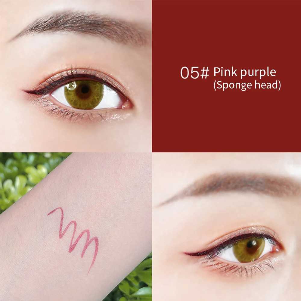 

6 видов цветов водостойкая Стойкая подводка для глаз, черная жидкая подводка для глаз, быстросохнущая подводка для глаз, карандаш-ручка, мак...