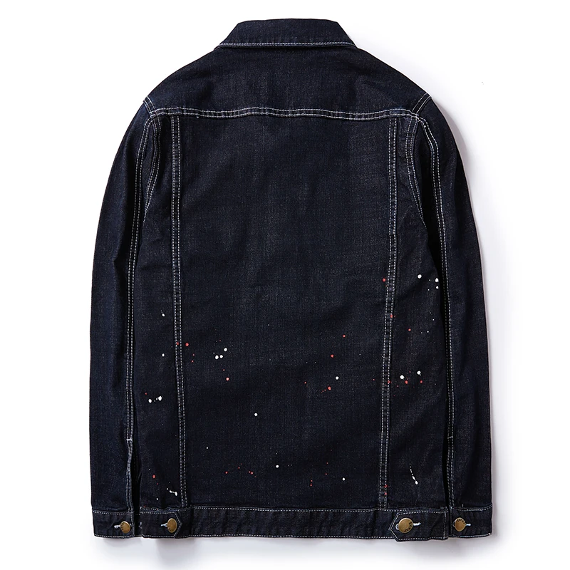 

2021 Spring Autumn Mens Denim Jacket Mens Trendy Fashion Multiple Pockets Denim Black Jacket Male Cowboy Jackets Size M-3XL