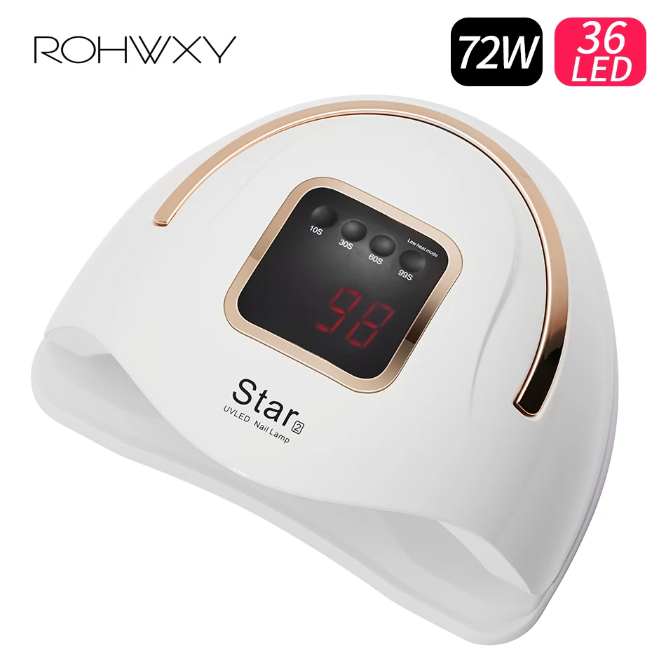 ROHWXY Гель лак для ногтей лампа Lcd 72 Вт УФ гель Сушилка сушилка сушки всех арта
