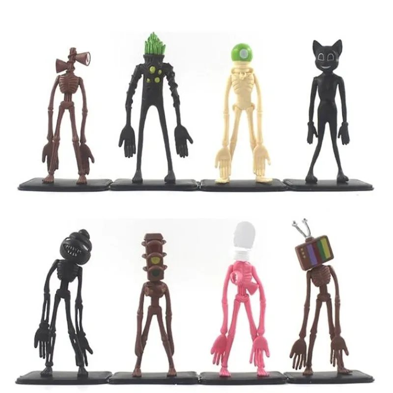 

8pcs/set Anime Siren Head Action Figure Toy Sirenhead Foundation Scp 6789 Horror Model Doll 10cm For Children Gift