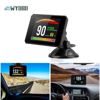 hud head up display p16 obd car water temperature digital display fuel consumption t816 gps display speed projector gauge