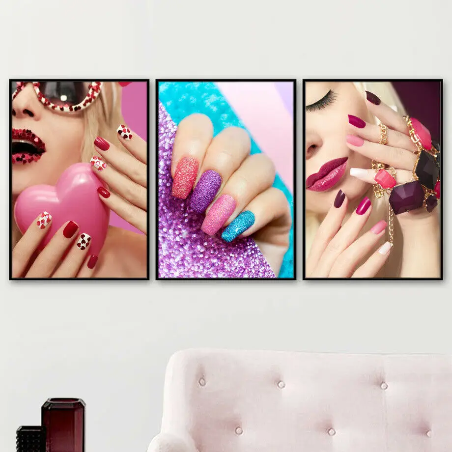 Постеры для салона красоты и маникюра 3 шт. | Дом сад