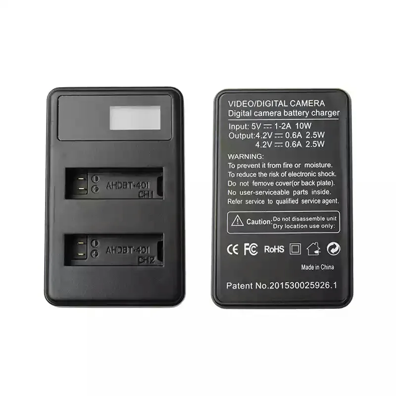 2 шт. AHDBT 401Batteries + lcd USB двойной слот зарядное устройство для GoPro Hero 4 bateria аксессуары
