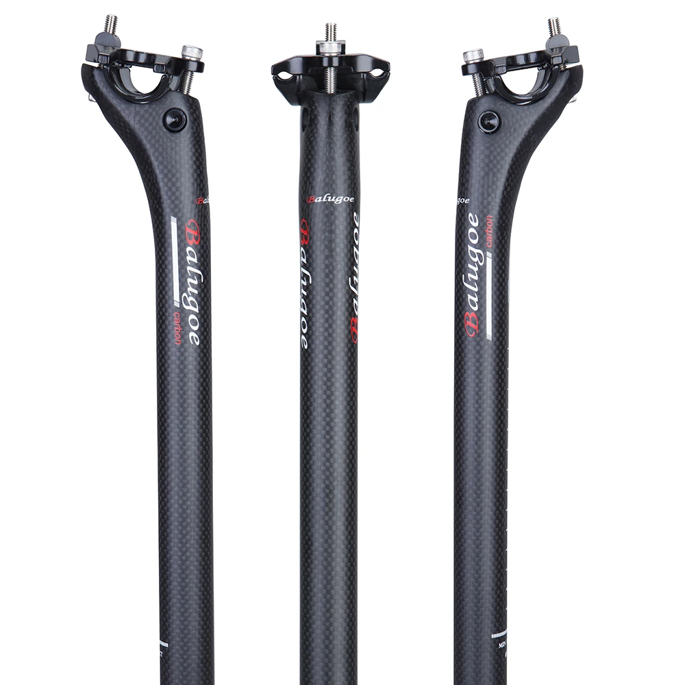 

BALUGOE Full Carbon MTB Bike Seatpost Seat Tube Road Bicycle Seatpost Mountain Bike Seatpost 25.4/27.2/30.8/31.6-350/400MM Parts