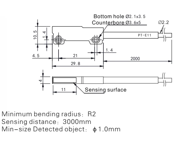 

(PT-E11) CE approved akusense optical fiber sensor