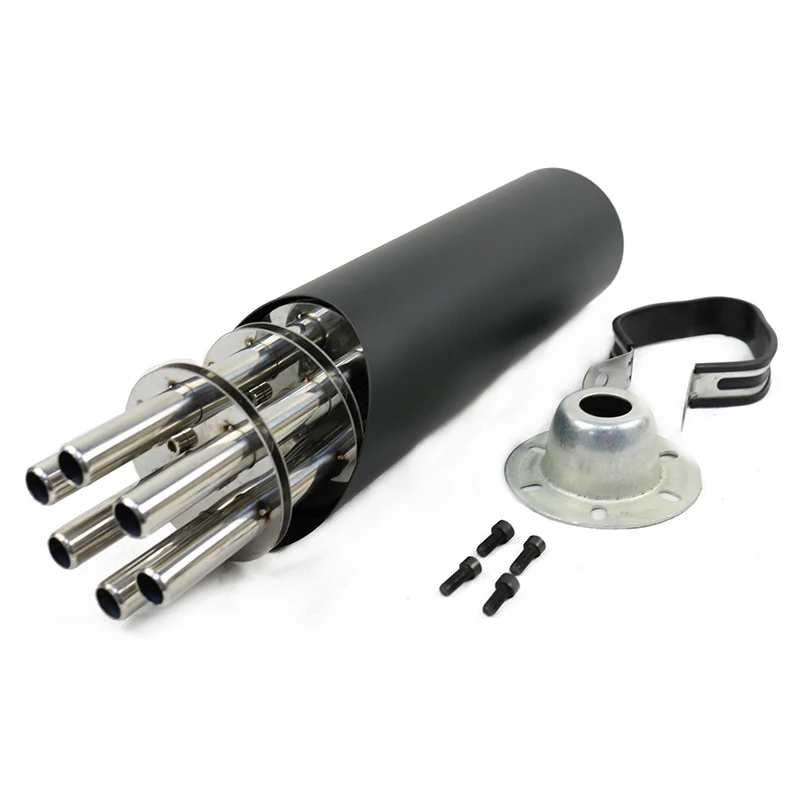 Мотоцикл глушитель Отшелушивание пушки Гатлинга Стиль Нержавеющая сталь