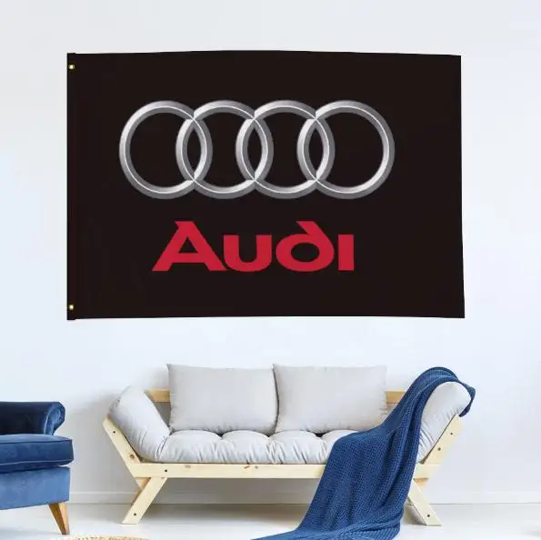 AUDI 3*5 футов (90 см * 150 120*180 см) полиэстер фотофлаг украшение для мотоцикла Летающий