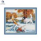 Набор для вышивки крестиком Хаунд и фазан, сделай сам, 14CT 11CT, Набор для вышивки иглой и нитью, домашний декор